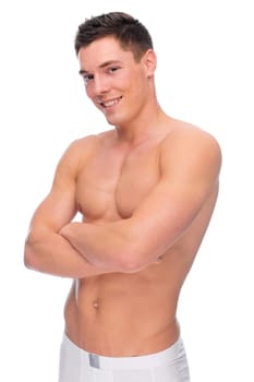 Young man with underwear