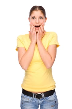 happy woman without isolated