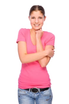 happy woman without isolated