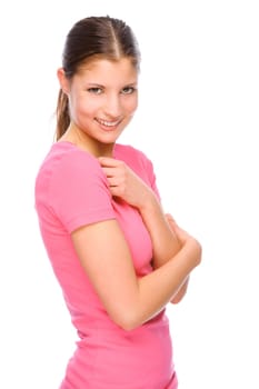 happy woman without isolated