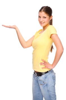 happy woman without isolated