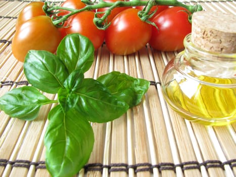 Tomato,basil and olive oil