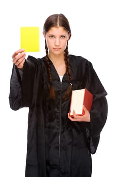 Lawyer with giver card