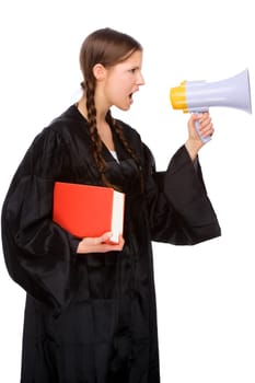 Lawyer with megaphone