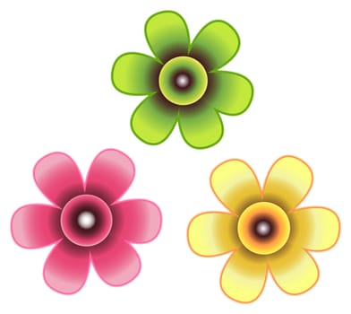 three flowers