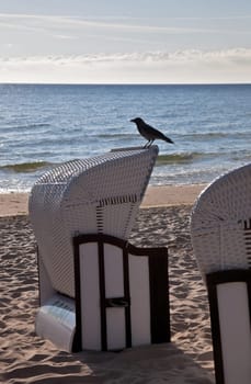 Beach chairs with guard