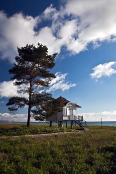 Rescue tower on the Baltic Sea.