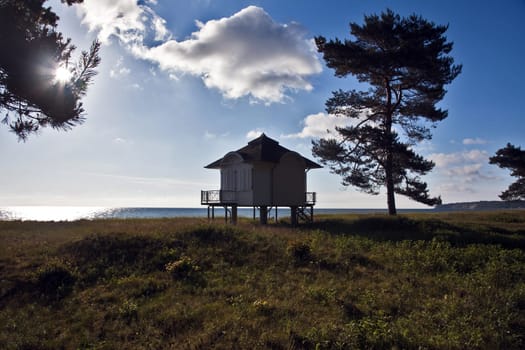 Rescue tower on the Baltic Sea.....
