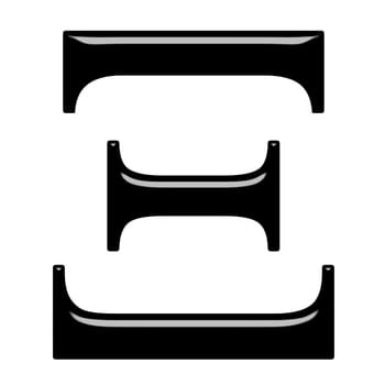 3D Greek Letter Xi