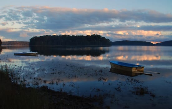 Smithlake Boats in the Evening Light
