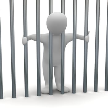 Man in cell
