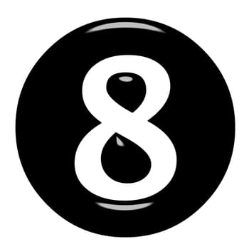 3D Framed Number 8