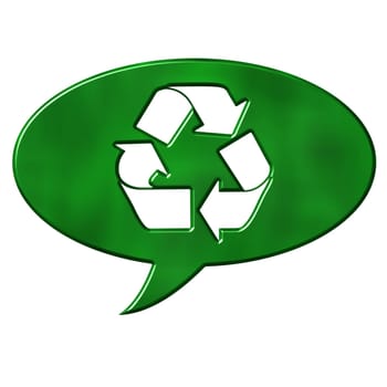 Recycling Speech Bubble Sign