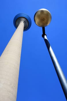 Street lamp at the Rhine Tower