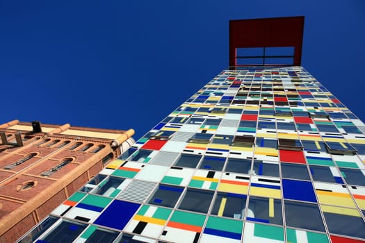 colourful house façade in the Media Harbour