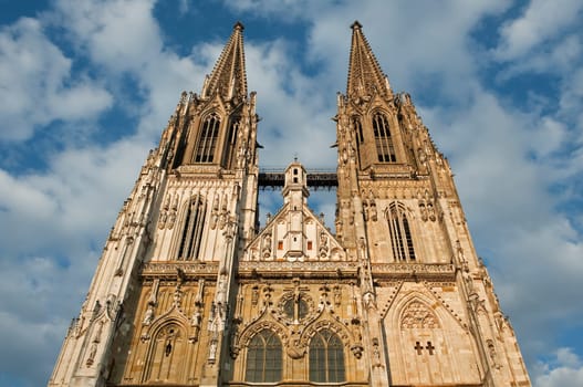Regensburg Cathedral in the evening