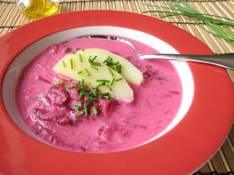Cold beetroot soup