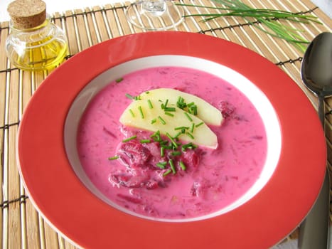 Cold beetroot soup