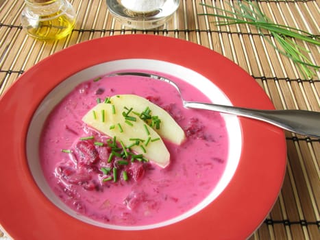 Cold beetroot soup