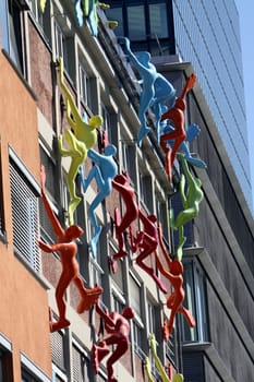 Artistic façade of the building in the Media Harbour