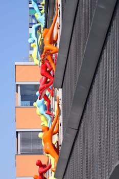 Artistic façade of the building in the Media Harbour
