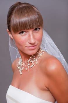 portrait of smiling bride