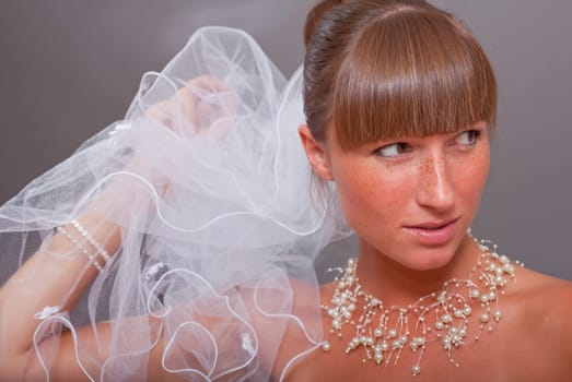 beautiful bride with veil