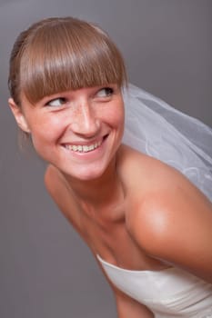 laughing bride