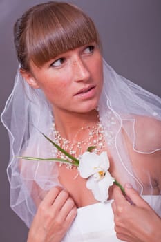 bride with flower