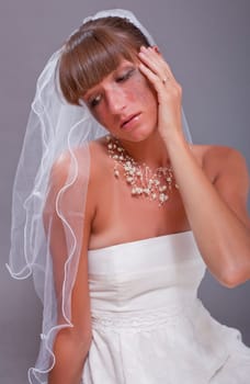 crying bride