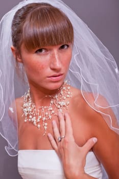 fashion portrait of bride