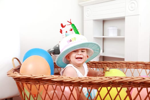 Adorable newborn portrait