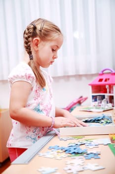 Cute child playing