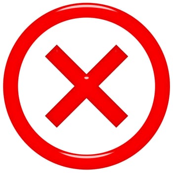3d rejected or rated X sign