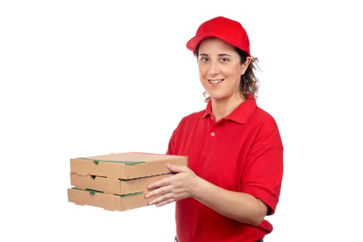 Pizza delivery woman
