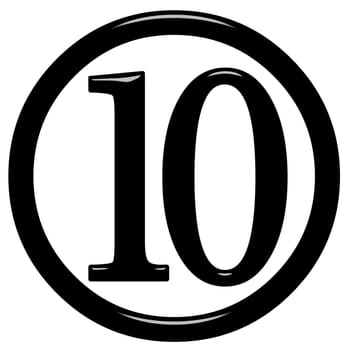 3D Framed Number 10