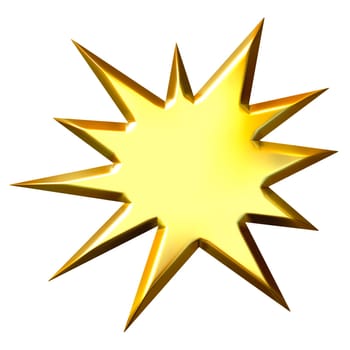 3D Golden Starburst