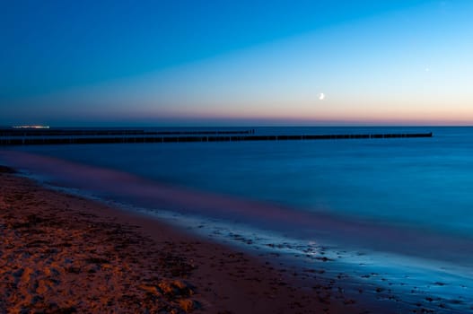 Sunset over the sea