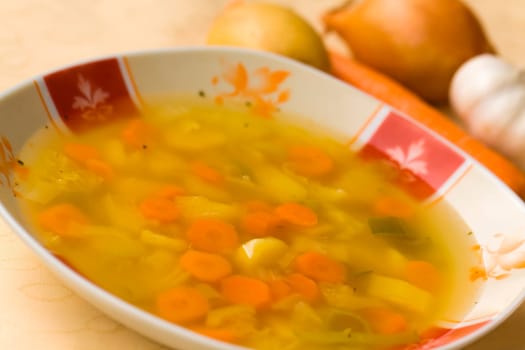 Clear vegetable soup
