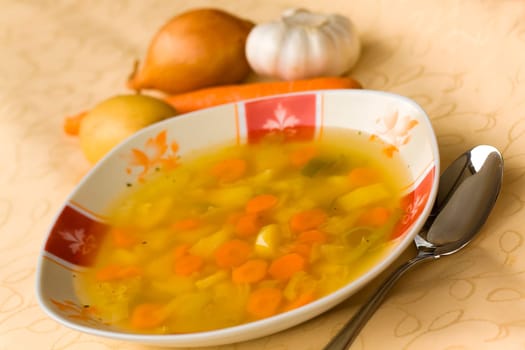 Clear vegetable soup