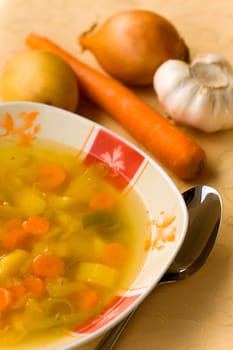 Clear vegetable soup