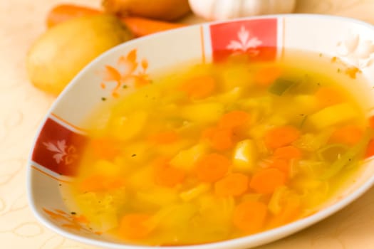 Clear vegetable soup