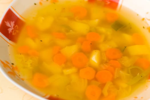 Clear vegetable soup