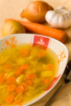 Clear vegetable soup