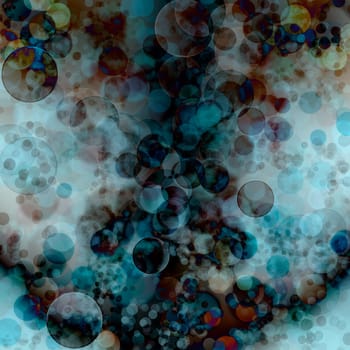 multicolored background with bubbles