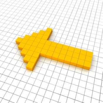 Left arrow 3d icon