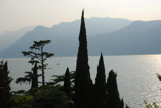Evening atmosphere on Lake Garda