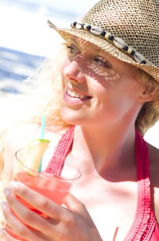 Woman with drink