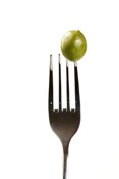 An Olive on Fork