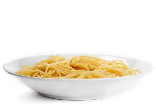 A plate of spaghetti side